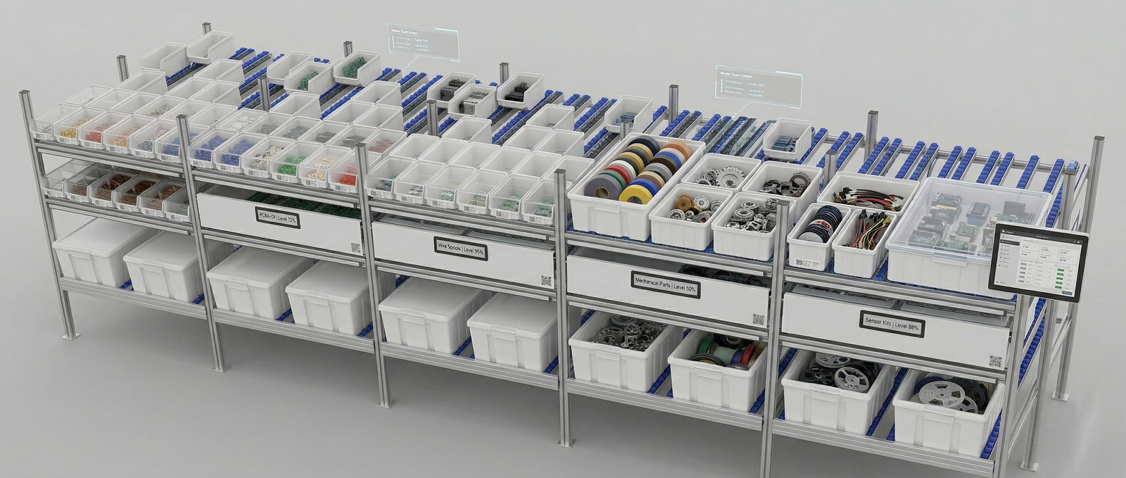 Diagrama de controle de estoque e inventário